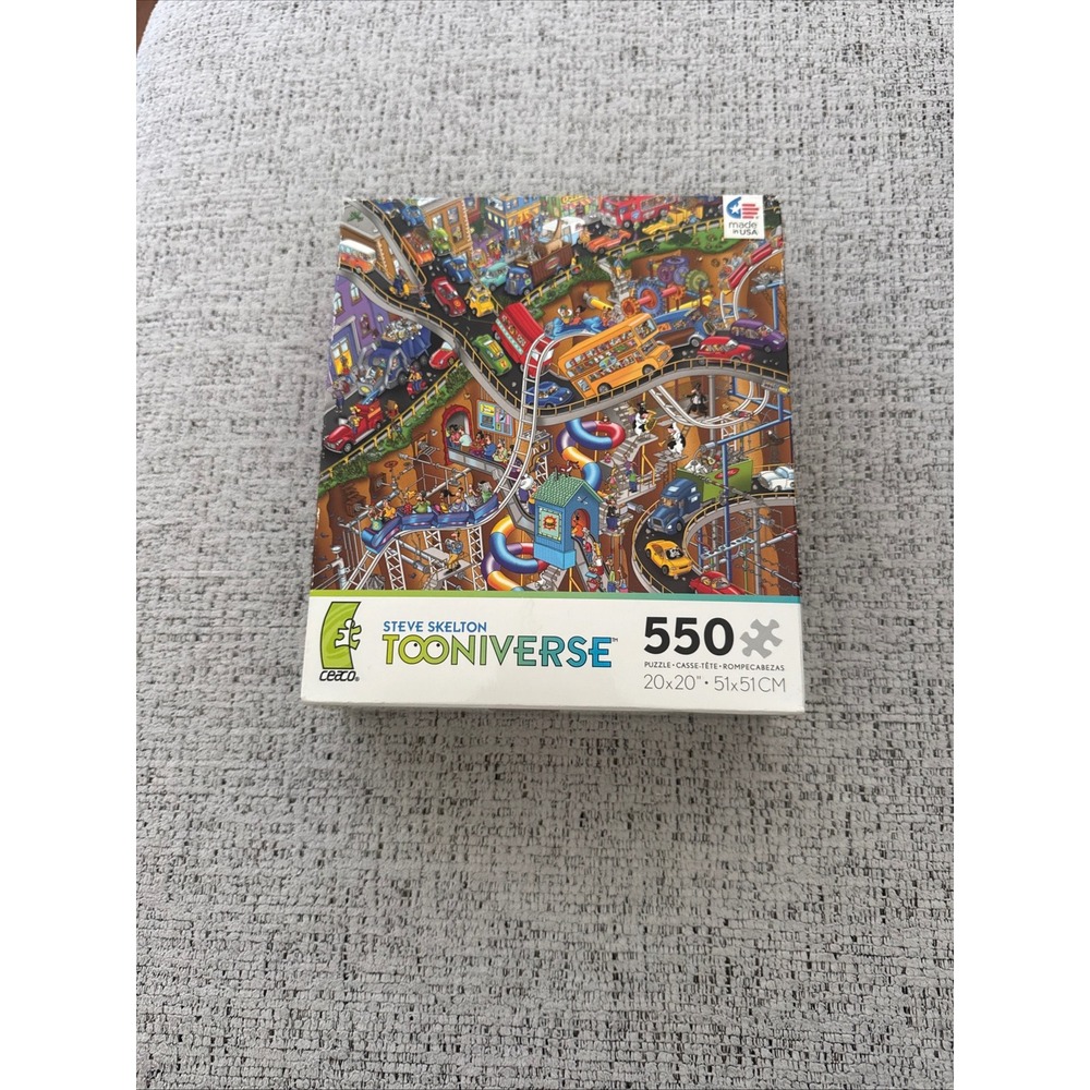 Ceaco Steve Skelton Tooniverse Moving Parts 550 Piece Jigsaw Puzzle 20x20 Inch